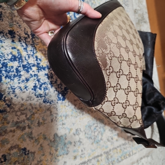 Gucci GG Monogram Supreme Sherry Web Ophidia Jackie Hobo Bag - Picture 8 of 14